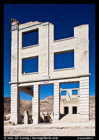 Bank ruins, Ryolite. Nevada, USA