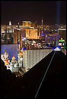 Hotel-casinos at night. Las Vegas, Nevada, USA ( color)