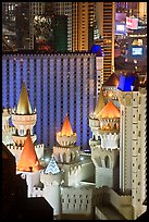 Excalibur towers from above. Las Vegas, Nevada, USA (color)