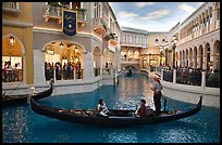 Family gondola ride inside Venetian casino. Las Vegas, Nevada, USA ( color)