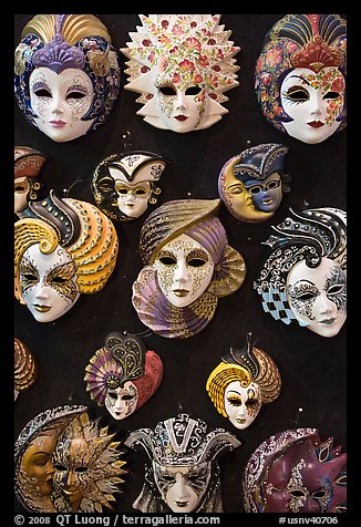 Masks, Venetian casino. Las Vegas, Nevada, USA (color)