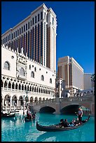 Gonodla and Venetian casino. Las Vegas, Nevada, USA (color)