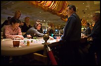 Casino table game. Las Vegas, Nevada, USA (color)