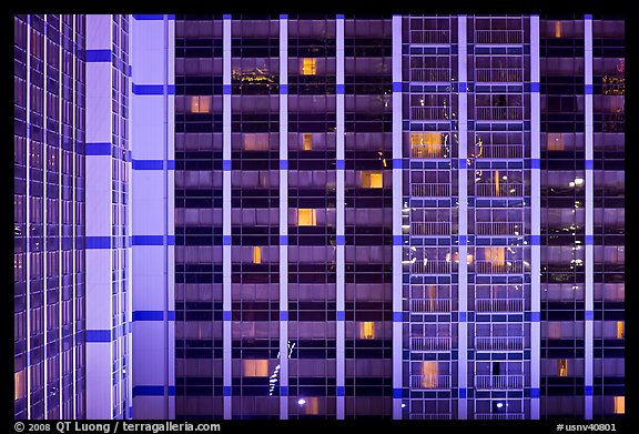 Facade detail of Ballys hotel. Las Vegas, Nevada, USA