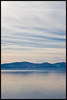 Blue mountains and clouds, winter, Lake Tahoe, Nevada. USA