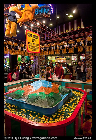 Carnival game, Circus Circus. Reno, Nevada, USA (color)