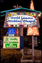 Wedding chapel at night. Reno, Nevada, USA ( color)