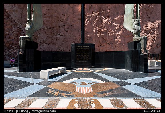 Dedication plaza. Hoover Dam, Nevada and Arizona (color)