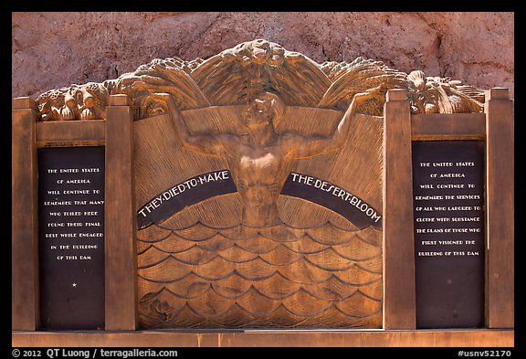 Oskar Hansen memorial. Hoover Dam, Nevada and Arizona (color)