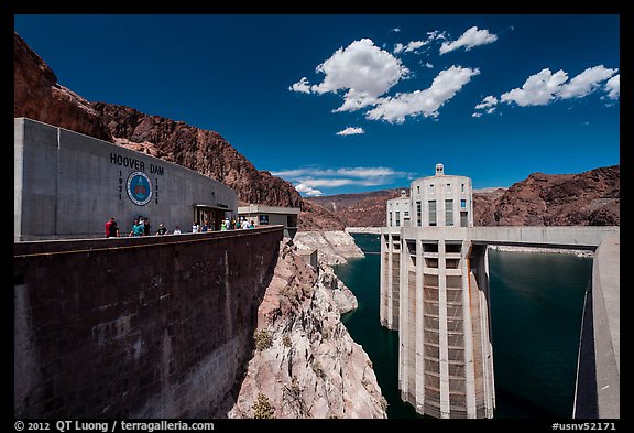 Penstock towers. Hoover Dam, Nevada and Arizona (color)