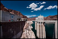 Penstock towers. Hoover Dam, Nevada and Arizona (color)