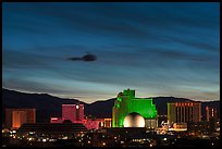 Reno skyline at night. Reno, Nevada, USA (color)