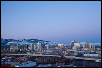 Reno skyline at dawn. Reno, Nevada, USA (color)