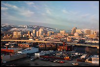 Reno and Sierra Nevada mountains in winter. Reno, Nevada, USA ( color)