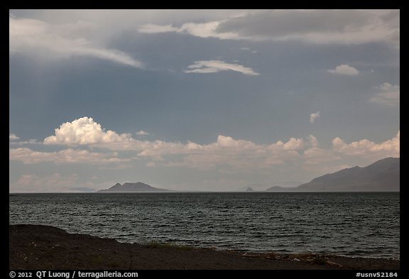 Windy afternoon on desert lake. Pyramid Lake, Nevada, USA (color)