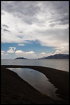 Crescent-shaped pool on lakeshore. Pyramid Lake, Nevada, USA ( color)