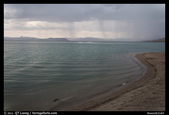 Approaching storm. Pyramid Lake, Nevada, USA (color)