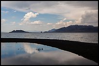 Reflection in pool. Pyramid Lake, Nevada, USA ( color)