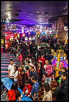 Crowds in Midway of Fun, Circus Circus. Reno, Nevada, USA ( color)