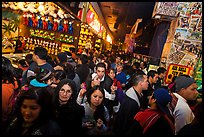 Densely packed crowds in circus arcade. Reno, Nevada, USA (color)