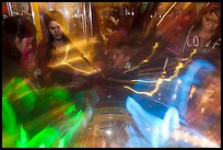 Fast moving lights and arcade game players. Reno, Nevada, USA ( color)