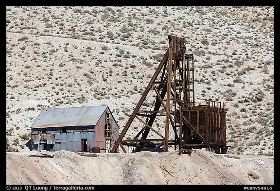 Mine and hillside. Nevada, USA