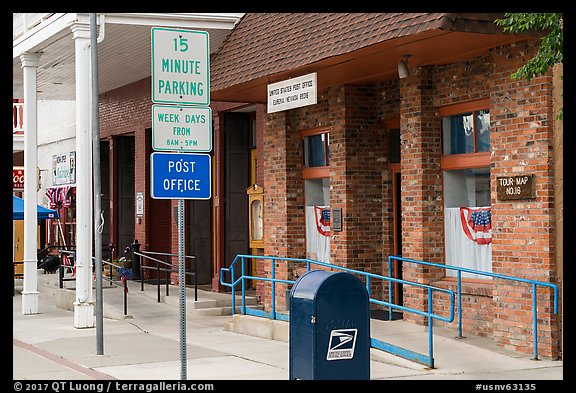 Post office, Eureka. Nevada, USA (color)