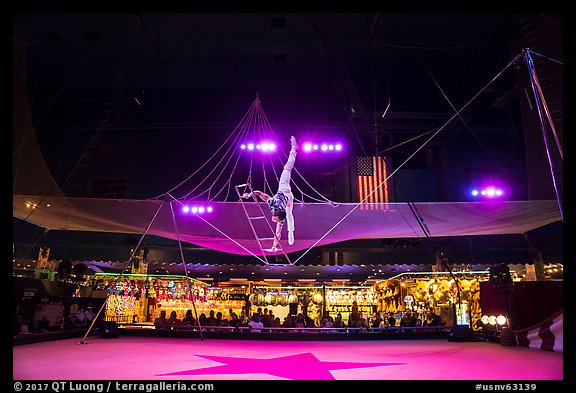 Acrobat, Circus Circus casino. Reno, Nevada, USA (color)