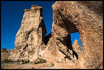 Natural arch and pinnacles. Basin And Range National Monument, Nevada, USA ( color)