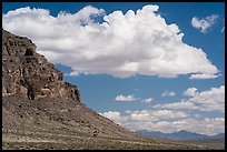 Ridge and cloud. Basin And Range National Monument, Nevada, USA ( color)
