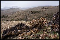 Volcanic rocks and Mt Irish range. Basin And Range National Monument, Nevada, USA ( color)