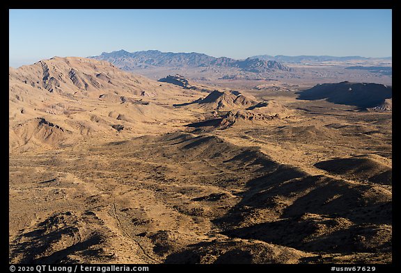 Paradise Valley from Gold Butte Peak. Gold Butte National Monument, Nevada, USA (color)