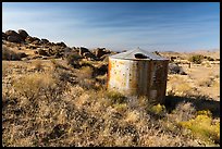 Abandonned tank, Gold Butte townsite. Gold Butte National Monument, Nevada, USA ( color)
