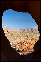 View through rock opening, Whitney Pocket. Gold Butte National Monument, Nevada, USA ( color)