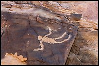 Falling Man petroglyph. Gold Butte National Monument, Nevada, USA ( color)