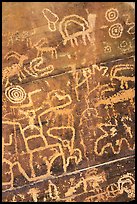 Petroglyph detail. Gold Butte National Monument, Nevada, USA ( color)