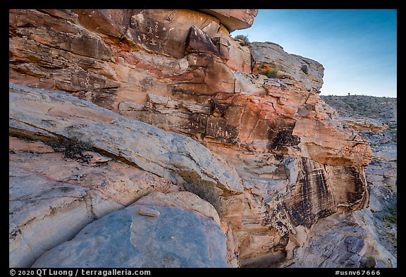 The Falling Man Rock Art Site. Gold Butte National Monument, Nevada, USA (color)