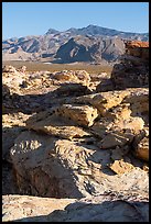 Sandstone outcrop and Virgin Mountains. Gold Butte National Monument, Nevada, USA ( color)