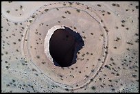 Aerial view of Devils Throat looking straight down. Gold Butte National Monument, Nevada, USA ( color)