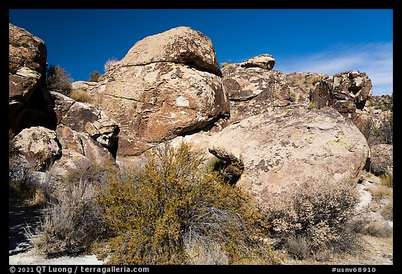 Village Site, Shooting Gallery. Basin And Range National Monument, Nevada, USA (color)