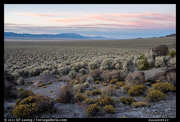 Garden Valley, sunset. Basin And Range National Monument, Nevada, USA (color)