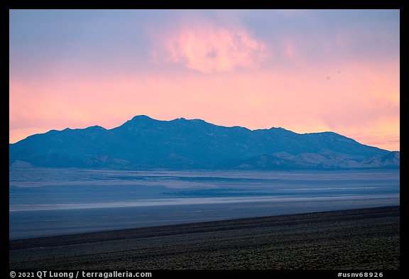 Troy Mountain at sunrise. Basin And Range National Monument, Nevada, USA (color)