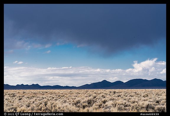 Garden Valley and Quinn Canyon Range. Basin And Range National Monument, Nevada, USA (color)