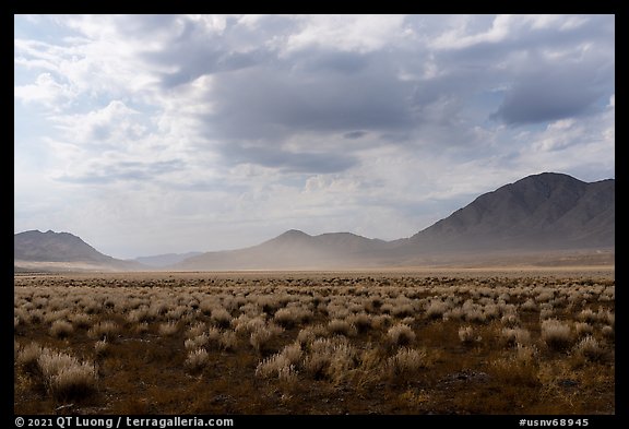 Clearing storm, Seaman Range. Basin And Range National Monument, Nevada, USA (color)