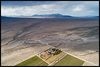 Aerial view of Heizer Ranch and City. Basin And Range National Monument, Nevada, USA ( color)