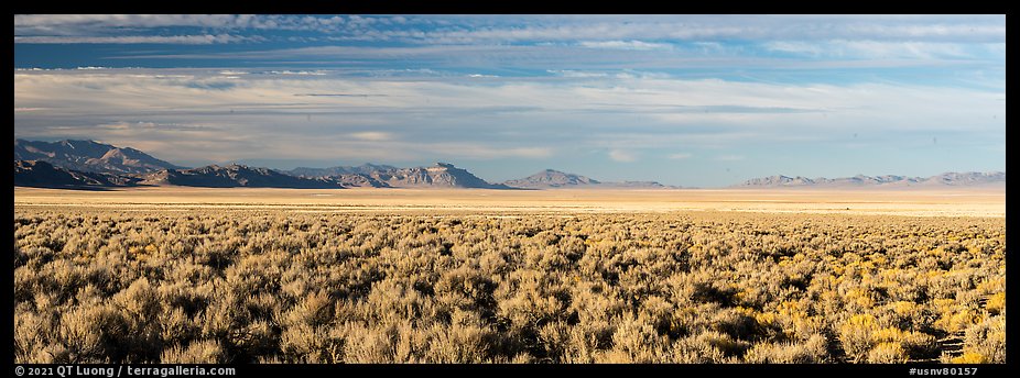 Coal Valley and Golden Gate Range. Basin And Range National Monument, Nevada, USA (color)