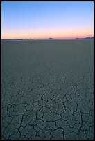 Dried mud lakebed, dawn, Black Rock Desert. Nevada, USA ( color)