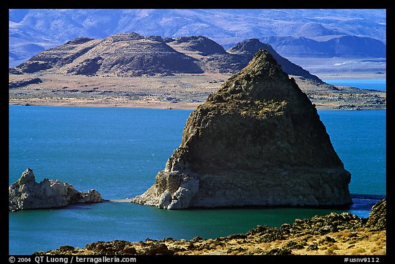 Pyramid. Pyramid Lake, Nevada, USA (color)
