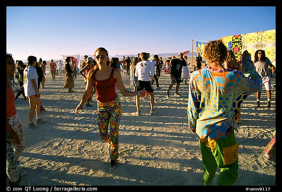 Morning dance, Black Rock Desert. Nevada, USA