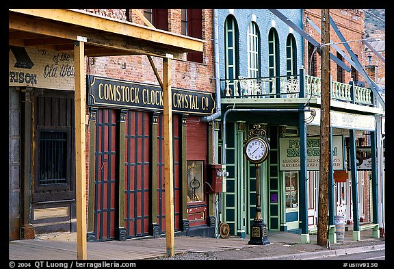 Old storefronts. Virginia City, Nevada, USA